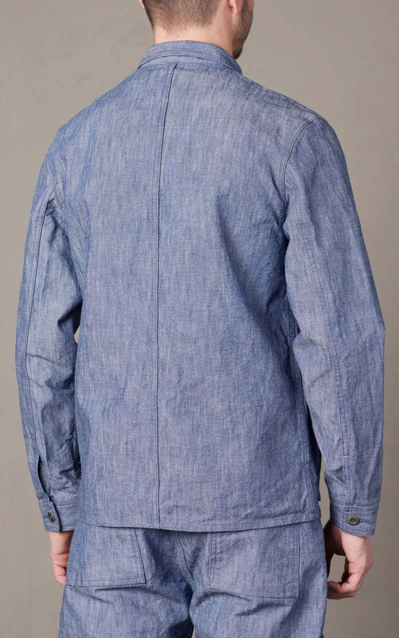 Japan Blue Heavy Chambray Coverall Sax 14oz - Image 7