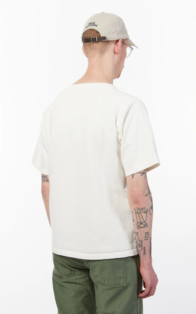 Japan Blue Heavyweight Raglan T-Shirt White 16.5oz - Image 6