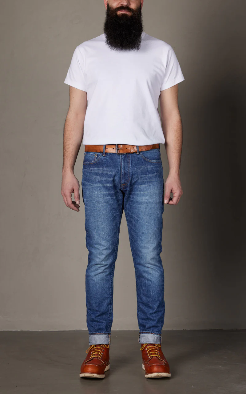Japan Blue J201 US Cotton Tapered Aging Wash Selvedge 14.8oz - Image 2