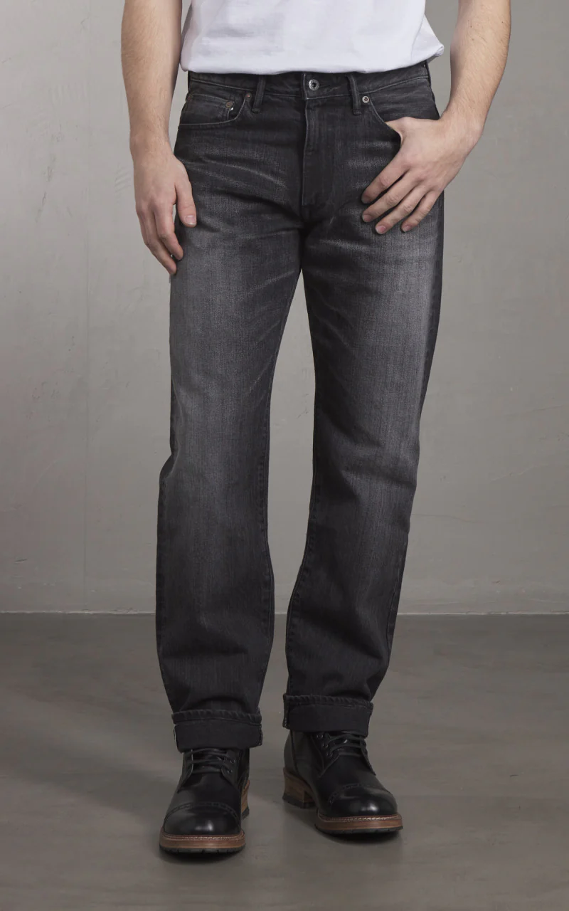 Japan Blue J414 Classic Straight Jeans Selvedge Aging Washed Grey - Image 2