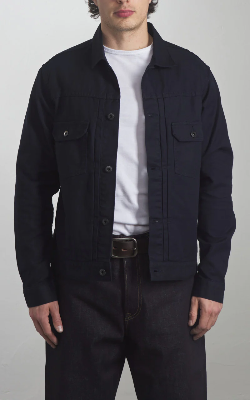 Japan Blue JBGJ1021 French Work Serge Type 2 Denim Jacket Navy - Image 2