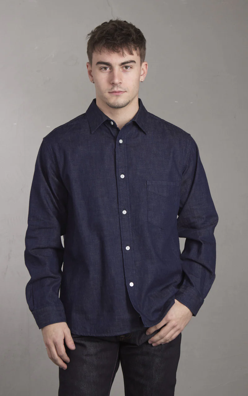 Japan Blue Japan Blue JBLS1010 Denim Shirt Indigo 8oz - Image 2