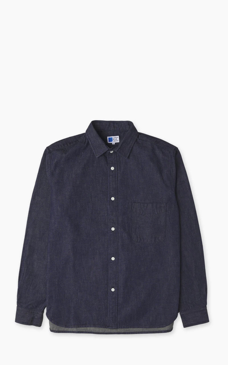 Japan Blue JBLS1014 Regular Military Denim Shirt Indigo 10oz