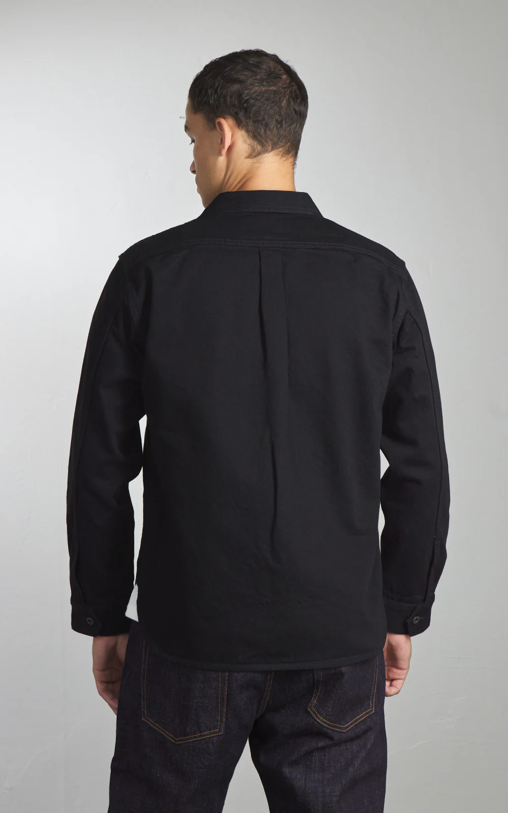 Japan Blue JBLS1017 Denim CPO Shirt Black 13oz - Image 8