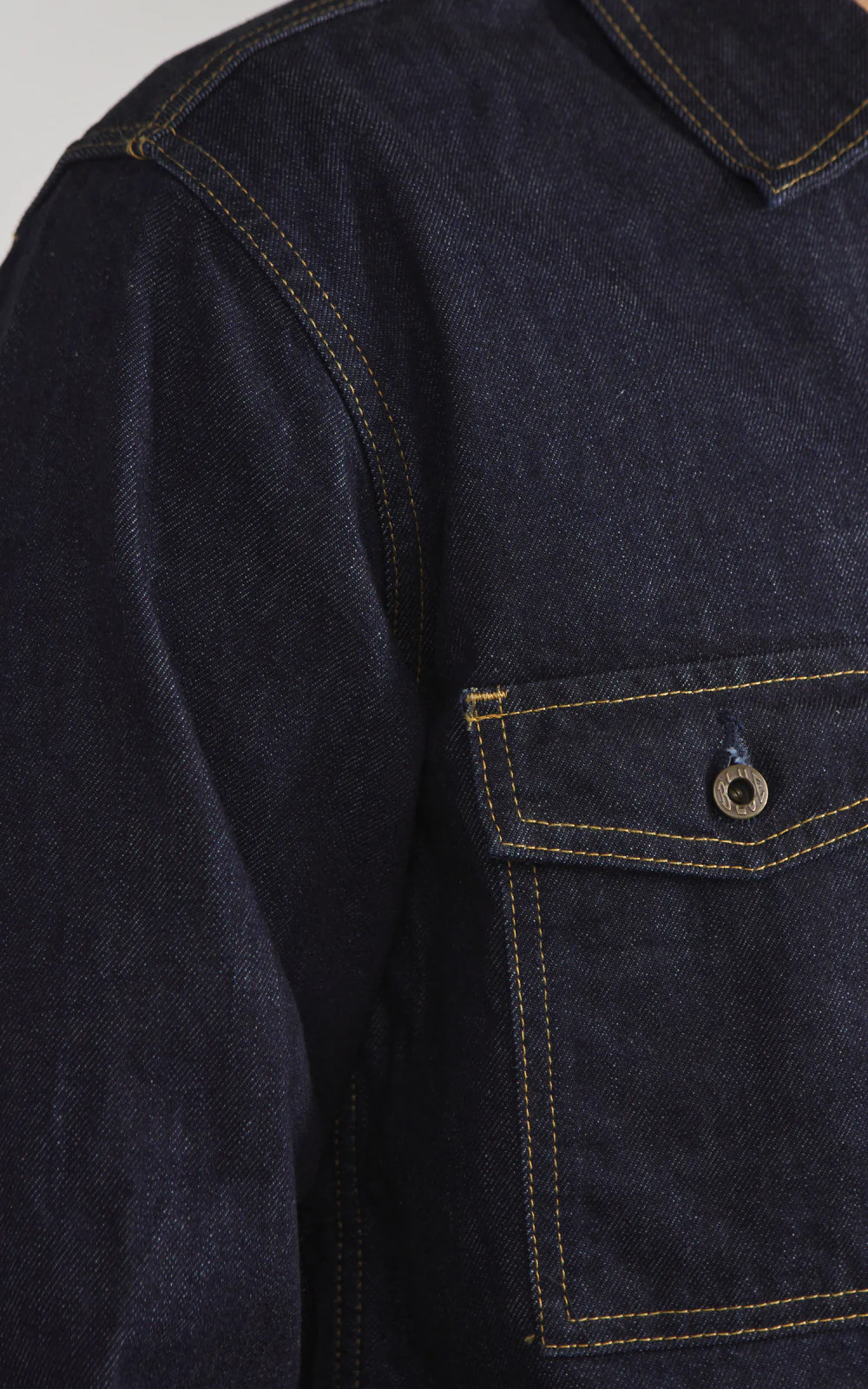Japan Blue JBLS1017 Denim CPO Shirt Indigo 13oz - Image 5