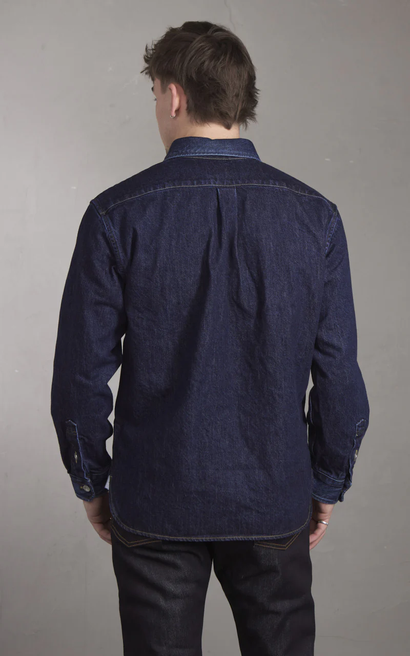 Japan Blue Japan Blue JBLS1049 Denim Shirt Vintage Wash Dark Indigo 13oz - Image 5