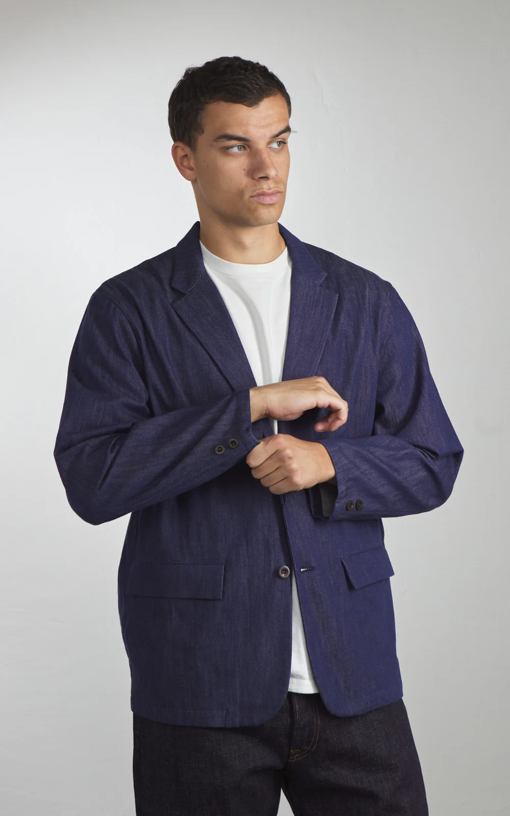 Japan Blue JBOT1291 "Shin-Denim" Tailored Jacket Blue - Image 5