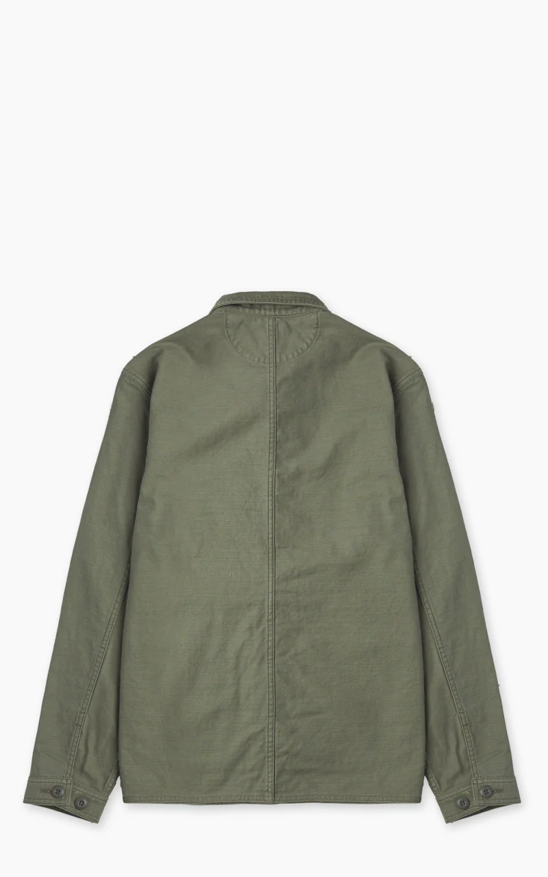 Japan Blue Japan Blue JBOT1300 Military Back Sateen Coverall Jacket Olive Drab - Image 3