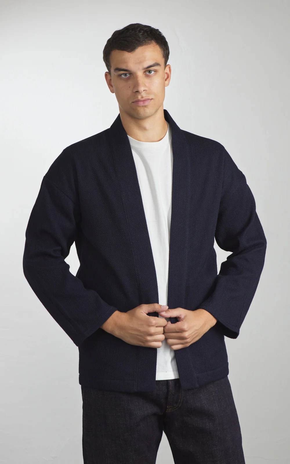 Japan Blue JBOT1305 Sashiko Haori Indigo 11oz - Image 2