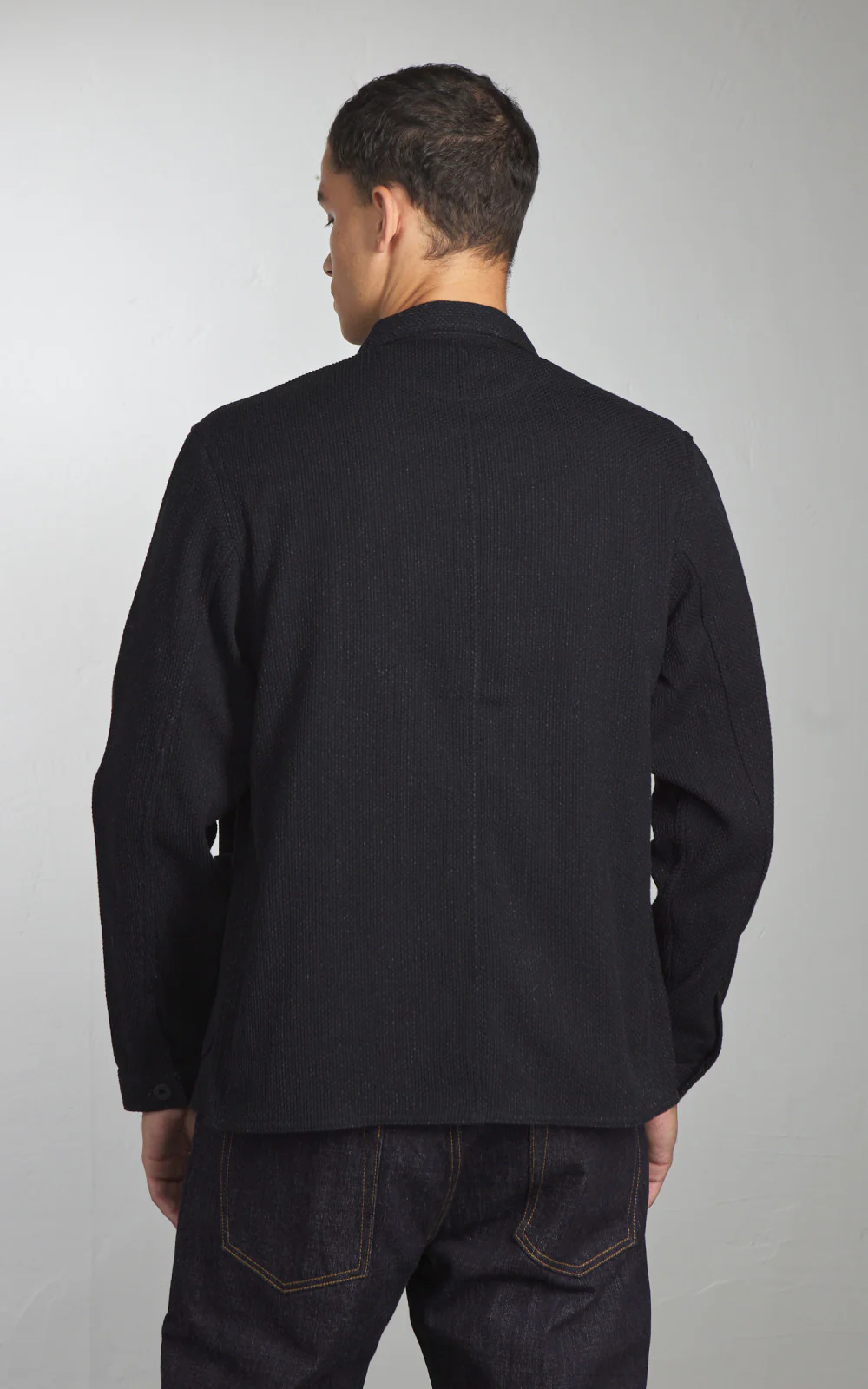 Japan Blue JBOT1324 Sashiko Coverall Jacket Black 11oz - Image 8