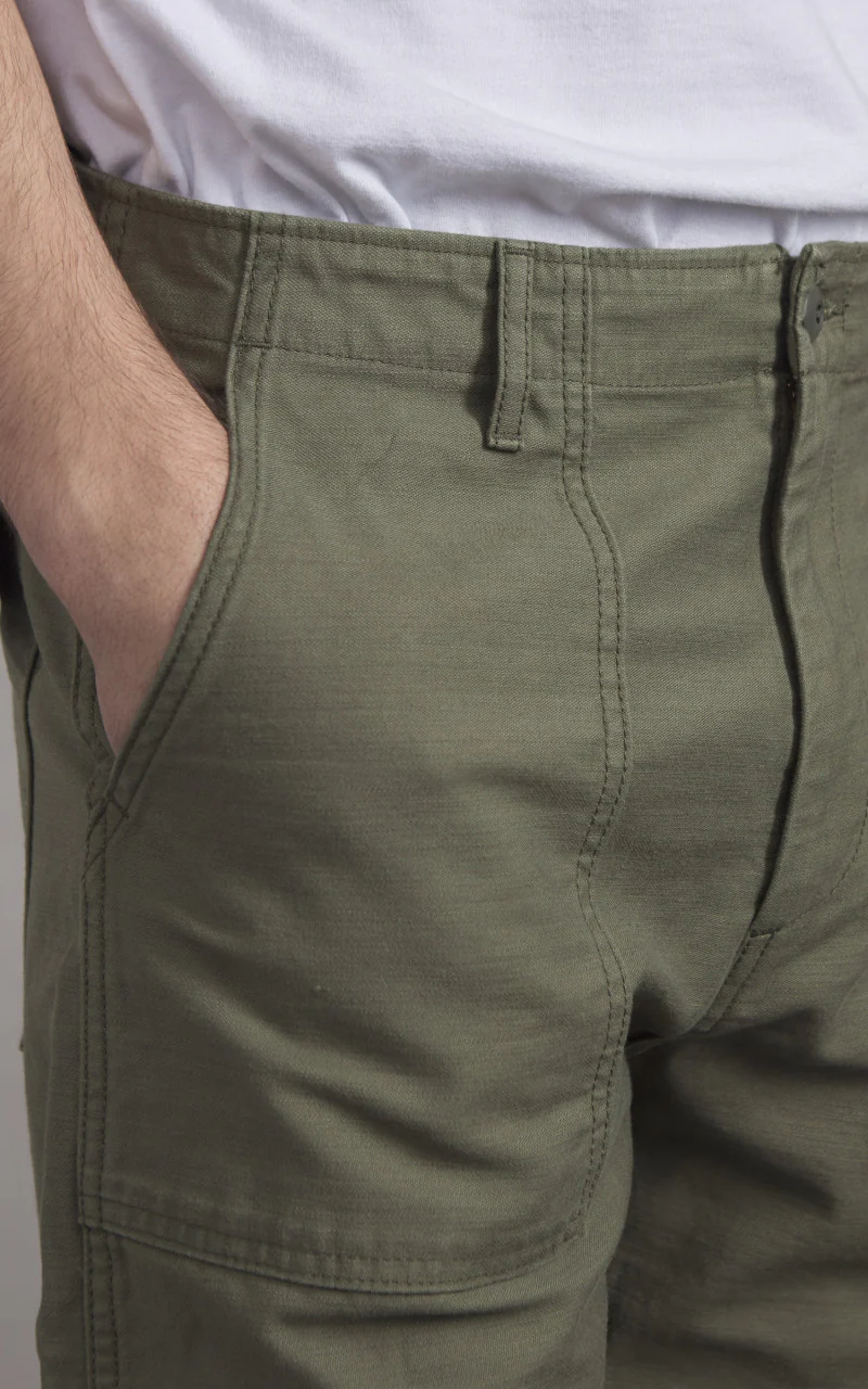 Japan Blue Japan Blue JBPT1000 Military Back Sateen Baker Pants Olive Drab - Image 4