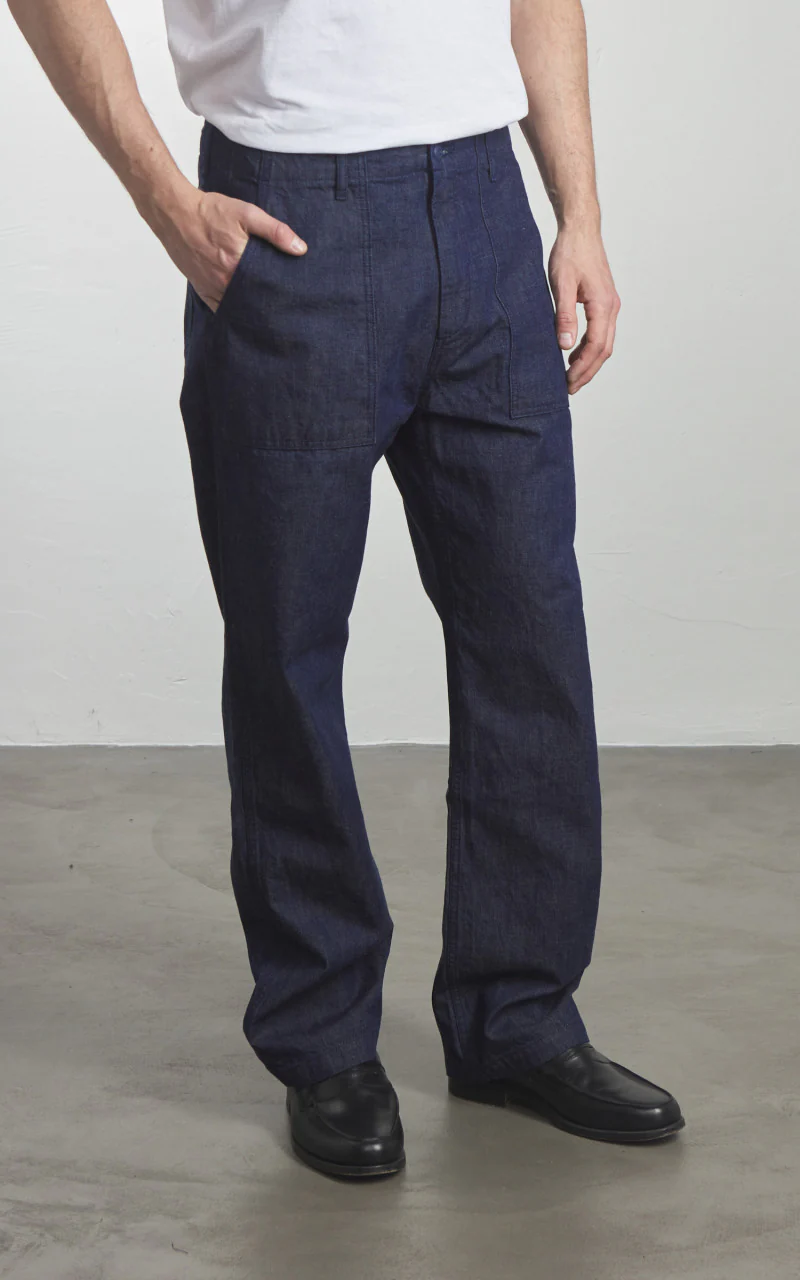 Japan Blue JBPT1017 Military Denim Baker Pants Indigo 10oz - Image 4
