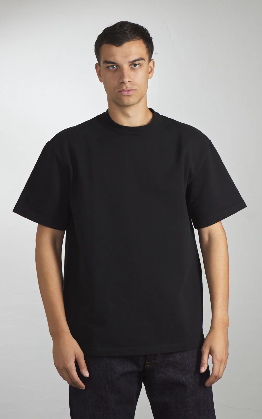 Japan Blue JBTS1020 Inlay S/S T-Shirt Black - Image 2