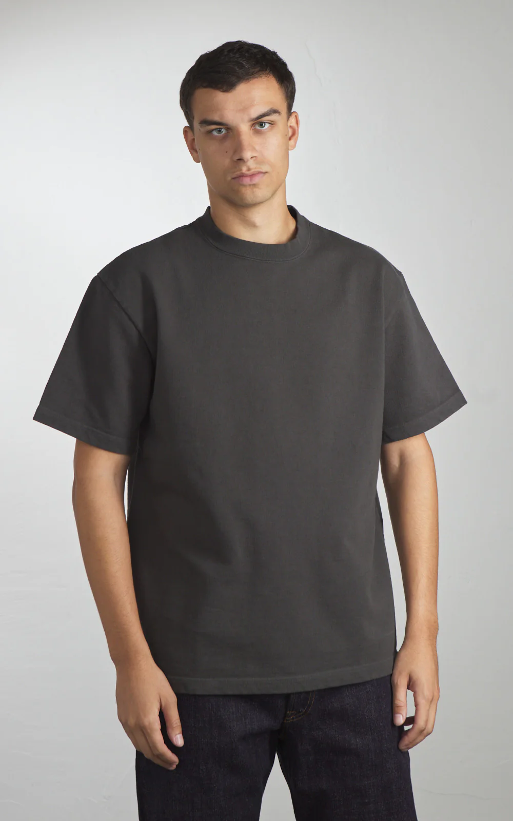 Japan Blue JBTS1020 Inlay S/S T-Shirt Grey - Image 2