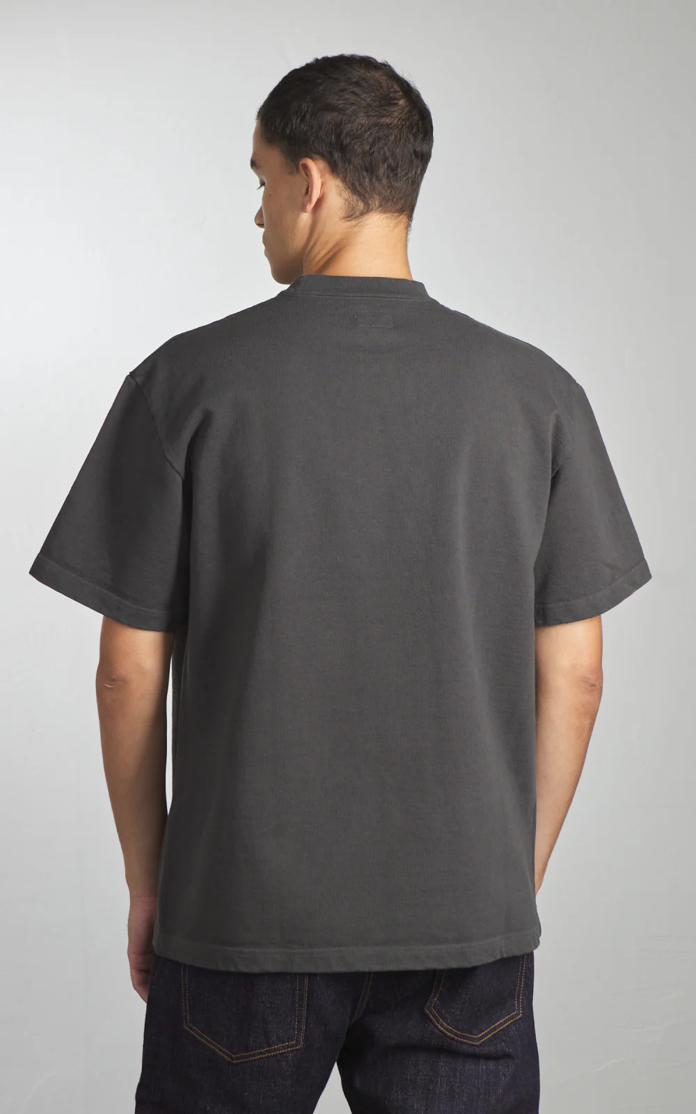 Japan Blue JBTS1020 Inlay S/S T-Shirt Grey - Image 5
