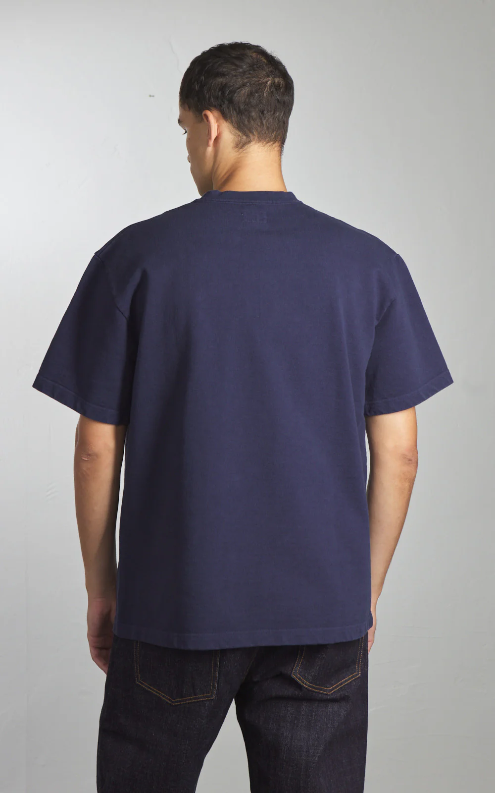Japan Blue JBTS1020 Inlay S/S T-Shirt Navy - Image 5