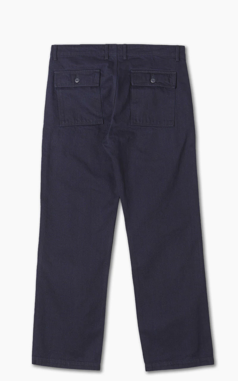 Japan Blue Modern Military Baker Pants Denim Indigo - Image 3