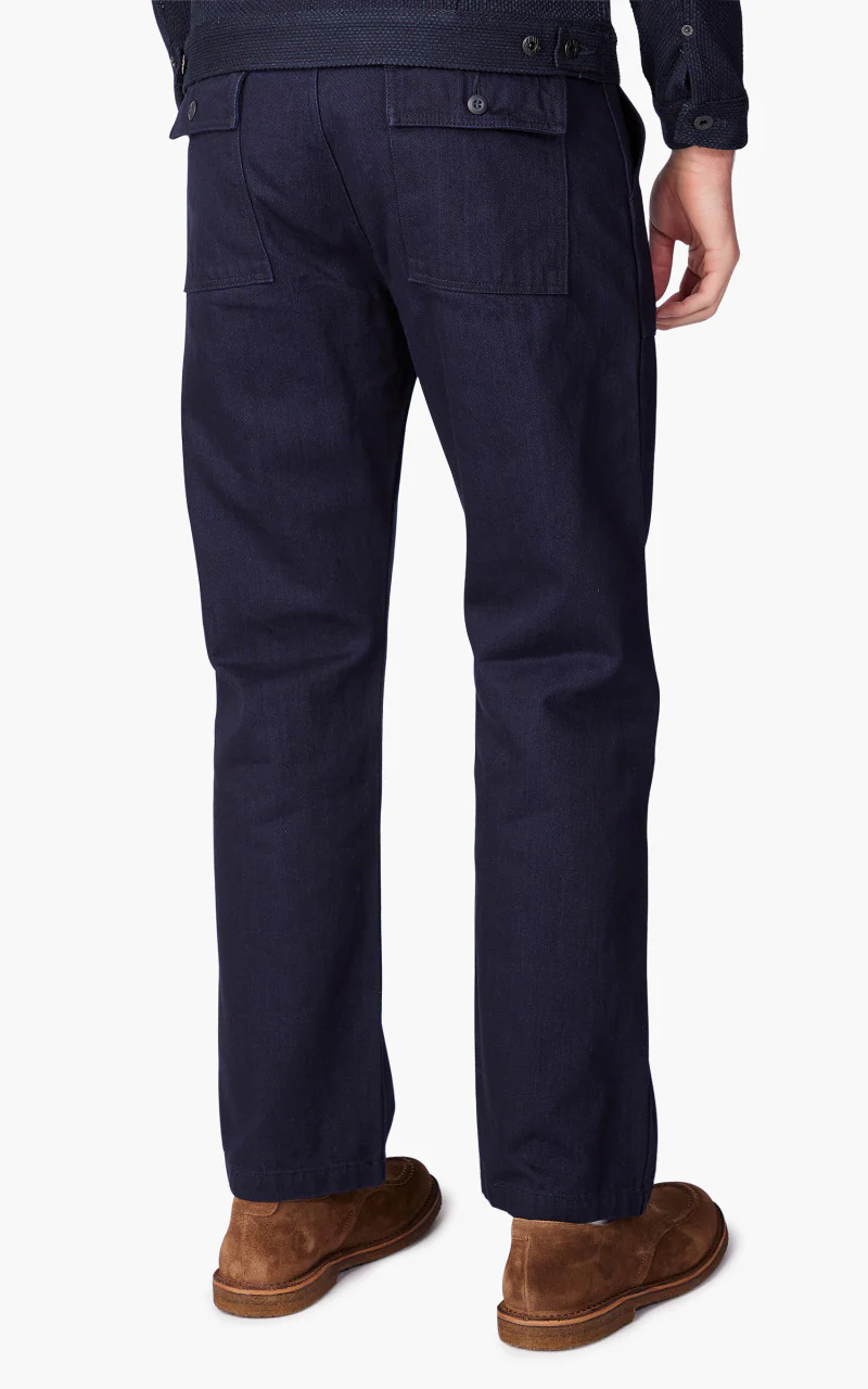 Japan Blue Modern Military Baker Pants Denim Indigo - Image 5