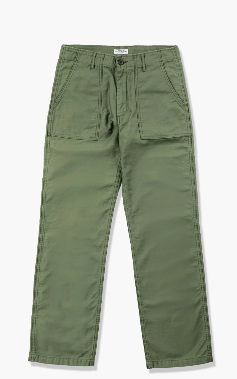 Japan Blue Modern Military Baker Pants Sateen Olive Drab