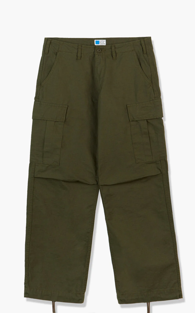 Japan Blue Modern Military Cargo Pants Ripstop Olive Drab