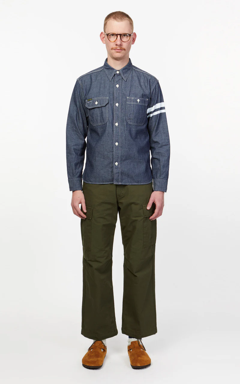 Japan Blue Modern Military Cargo Pants Ripstop Olive Drab - Image 2