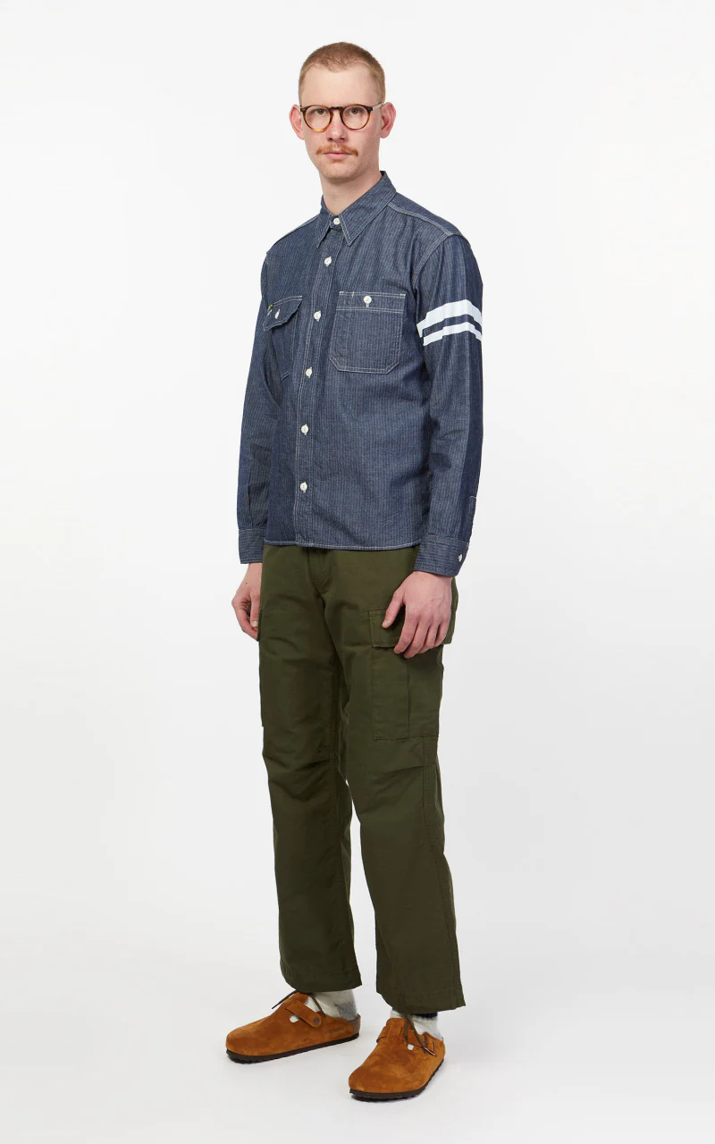 Japan Blue Modern Military Cargo Pants Ripstop Olive Drab - Image 3