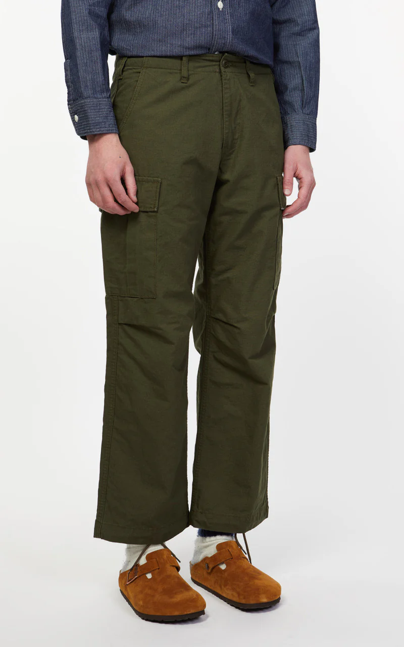 Japan Blue Modern Military Cargo Pants Ripstop Olive Drab - Image 5