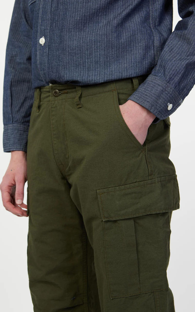 Japan Blue Modern Military Cargo Pants Ripstop Olive Drab - Image 8
