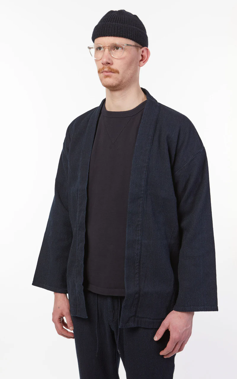 Japan Blue Sashiko Haori Indigo - Image 4
