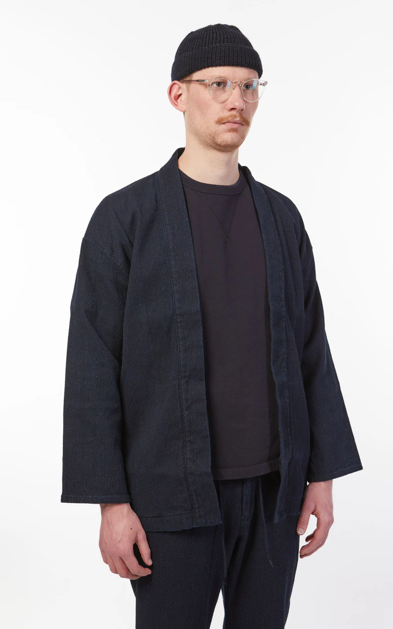 Japan Blue Sashiko Haori Indigo - Image 5