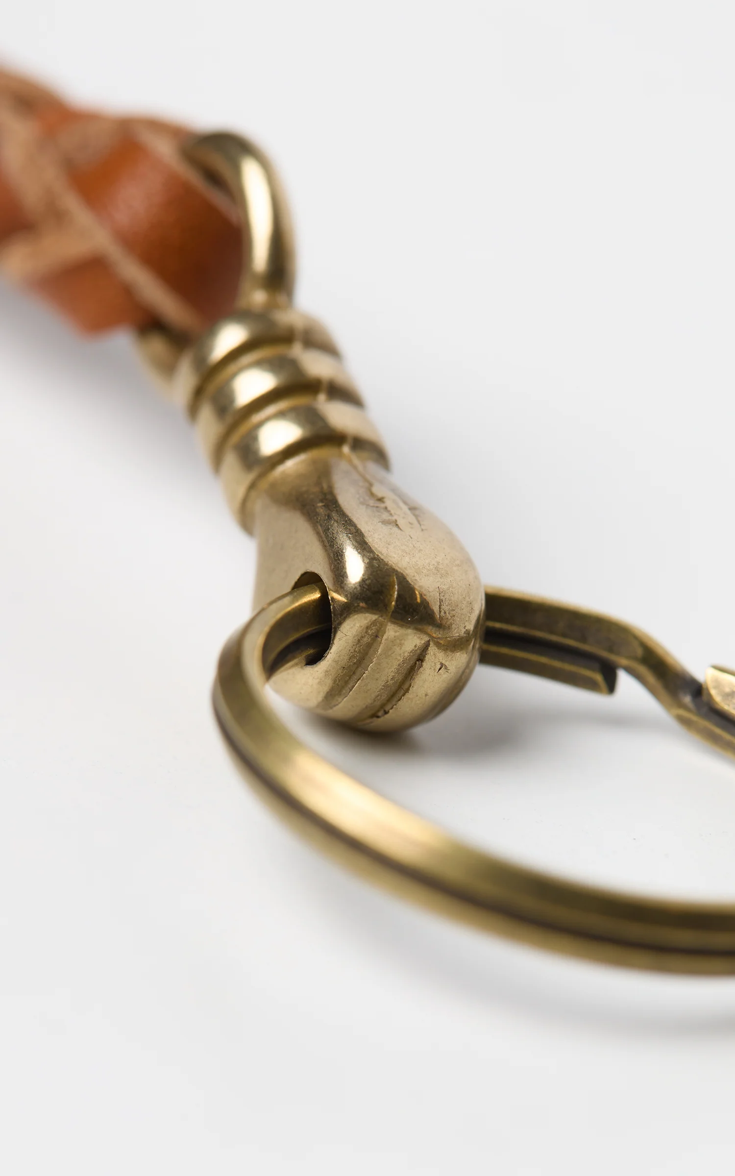 Jean Dessel Hand-Woven Leather Wallet Chain Cognac - Image 3
