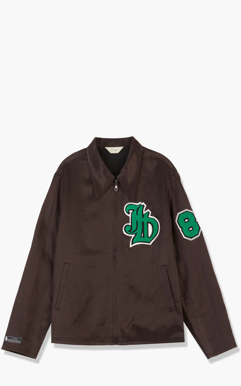 Jieda Patch Zip Jacket Brown