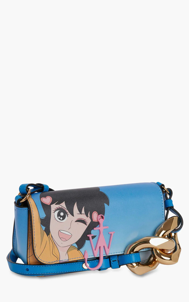 JW Anderson Chain Baguette Anchor Bag Blue - Image 4