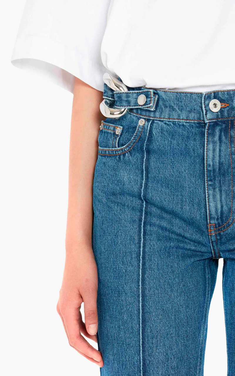 JW Anderson Chain Link Slim Fit Jeans Light Blue - Image 5