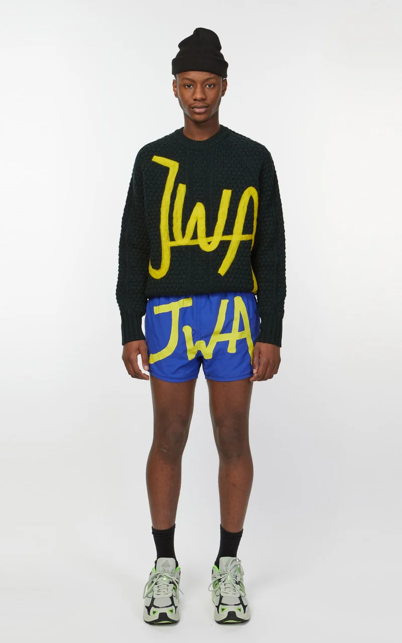 JW Anderson JWA Logo Swimshorts Blue/Green - Image 2