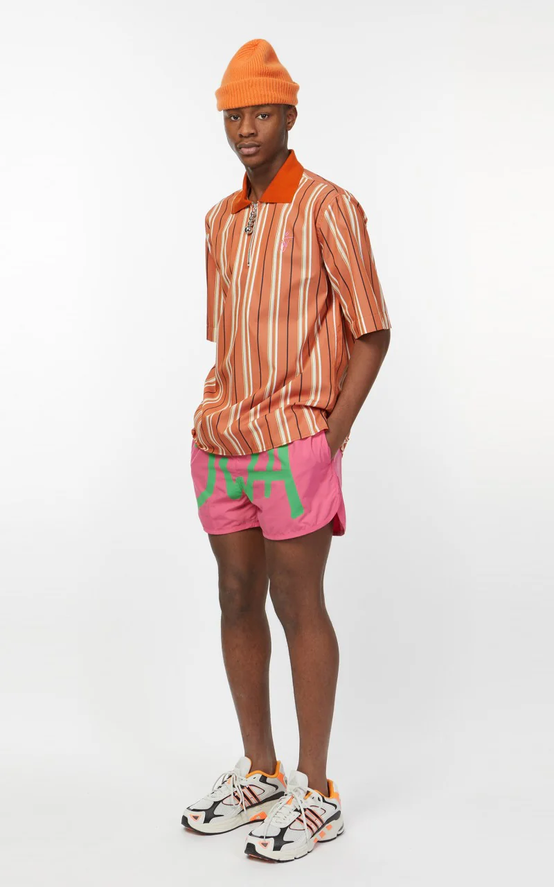 JW Anderson JWA Logo Swimshorts Pink/Green - Image 3