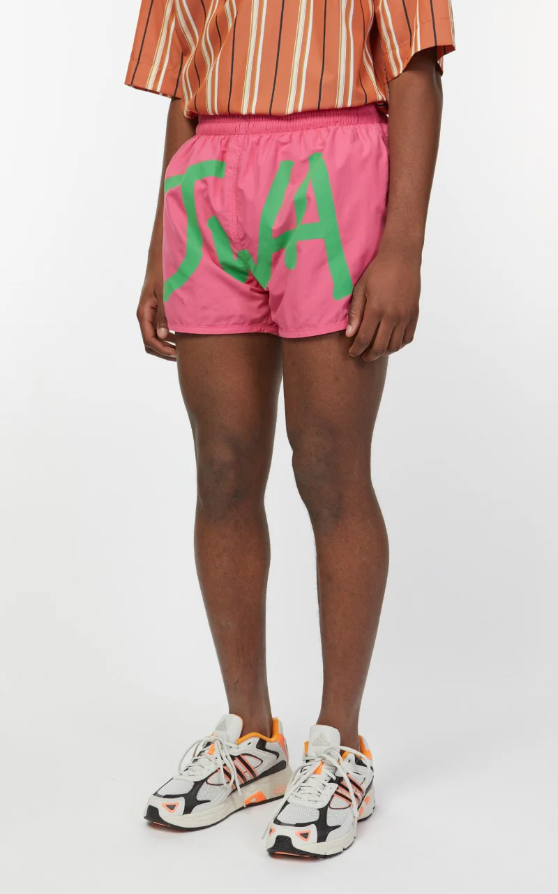 JW Anderson JWA Logo Swimshorts Pink/Green - Image 4