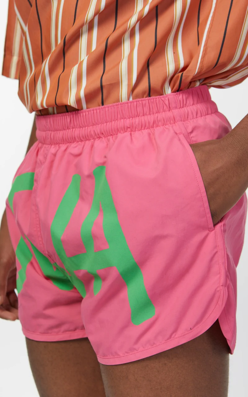JW Anderson JWA Logo Swimshorts Pink/Green - Image 8