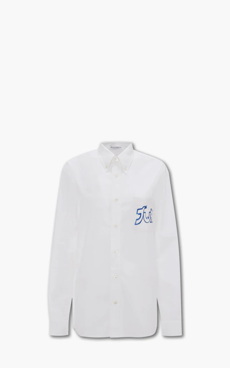 JW Anderson RH Chest And Back Embroidery Shirt White