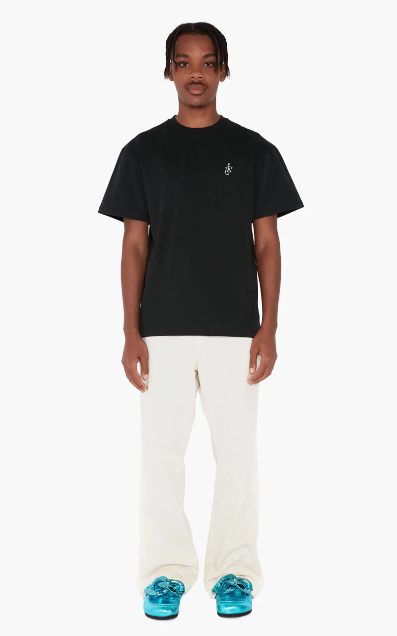 JW Anderson Swirl Logo Classic T-Shirt Black - Image 3