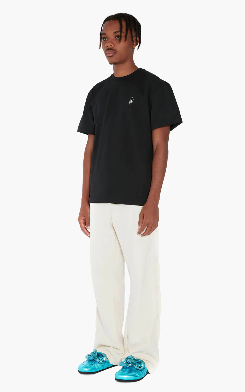 JW Anderson Swirl Logo Classic T-Shirt Black - Image 4