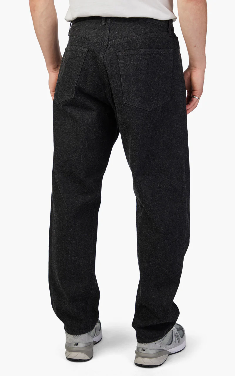 Kaptain Sunshine 5P Zipper Front Denim Pants Black One Wash - Image 6