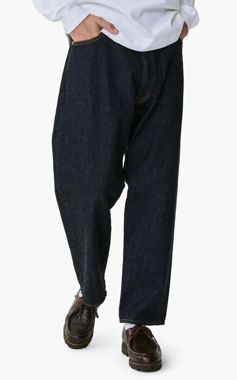 Kaptain Sunshine 5P Zipper Front Denim Pants Indigo One Wash - Image 4
