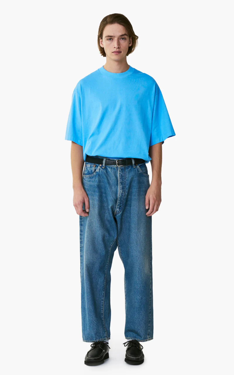 Kaptain Sunshine 5P Zipper Front Denim Pants Indigo Used Wash - Image 2