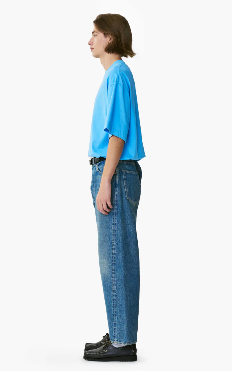 Kaptain Sunshine 5P Zipper Front Denim Pants Indigo Used Wash - Image 3