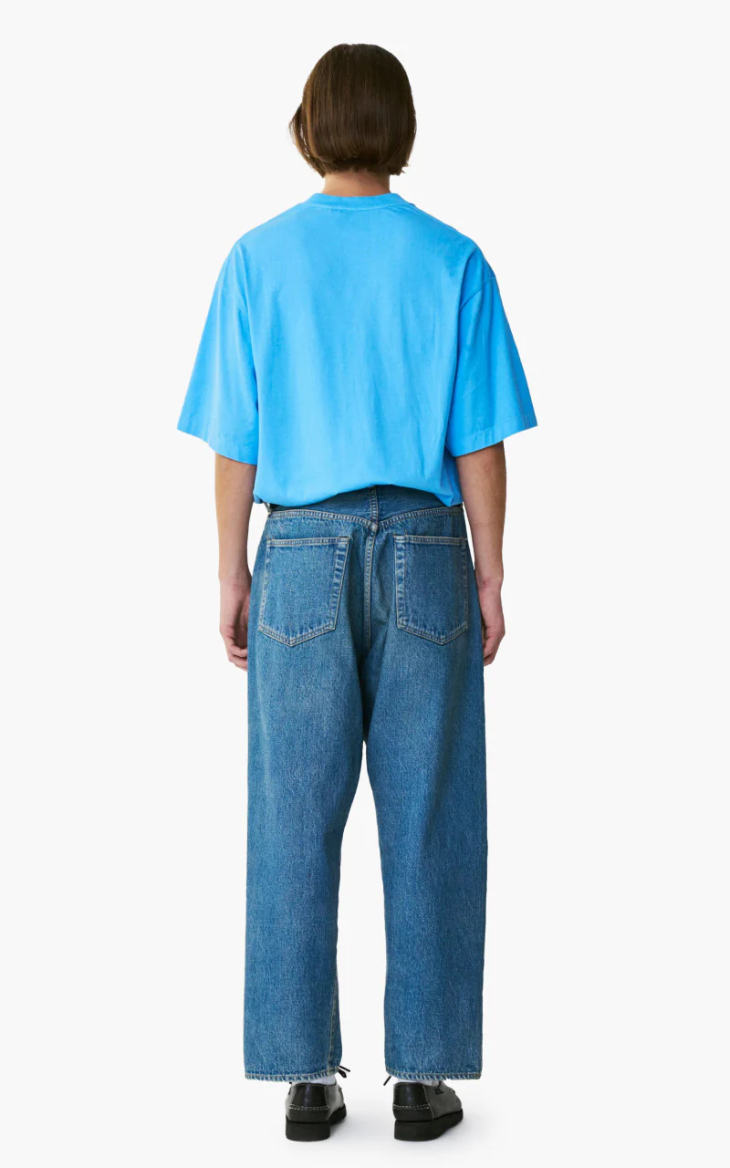 Kaptain Sunshine 5P Zipper Front Denim Pants Indigo Used Wash - Image 4