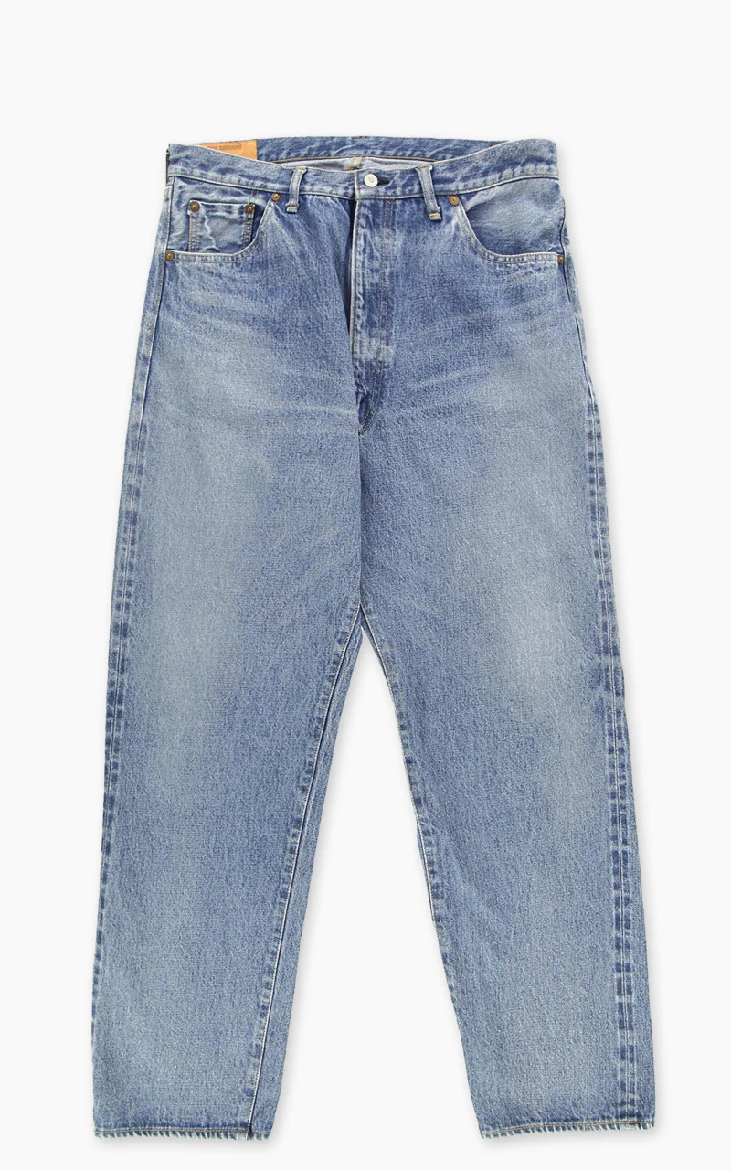 Kaptain Sunshine 5P Zipper Front Denim Pants Indigo Vintage Wash