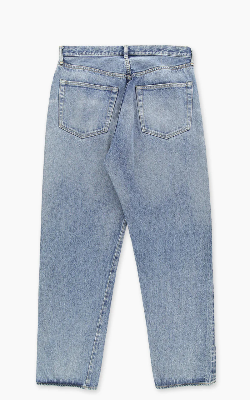 Kaptain Sunshine 5P Zipper Front Denim Pants Indigo Vintage Wash - Image 3