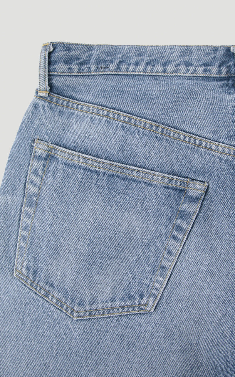 Kaptain Sunshine 5P Zipper Front Denim Pants Indigo Vintage Wash - Image 4