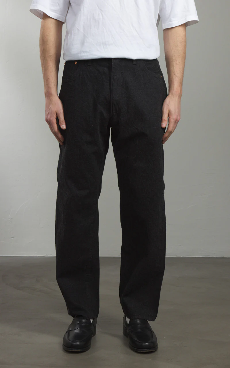 Kaptain Sunshine 5P Zipper Front Denim Pants One Wash Black - Image 2